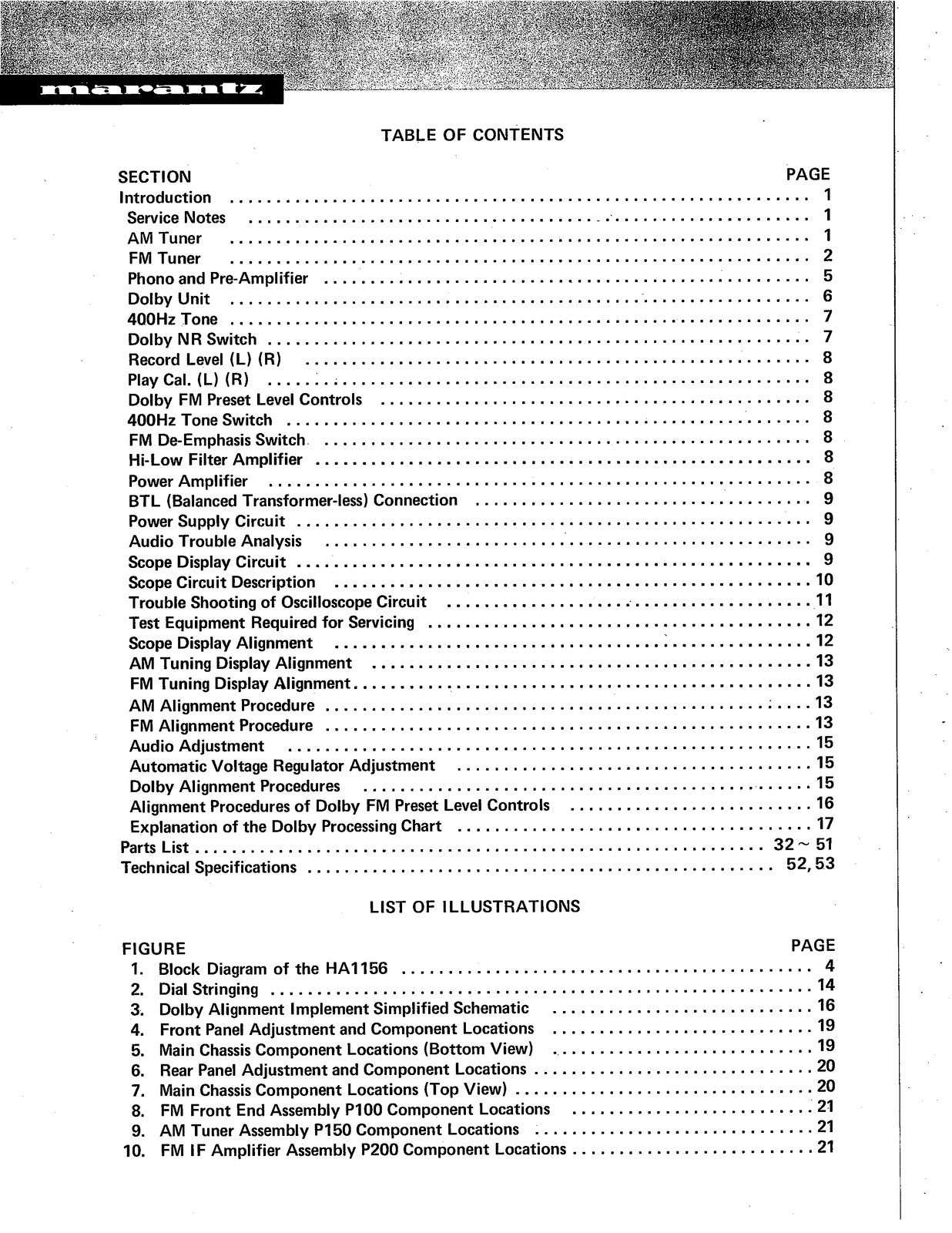 MARANTZ 4400 Stereo Receiver Service Manual - BOUND - COVERS - XL FOLDOUT PAGES