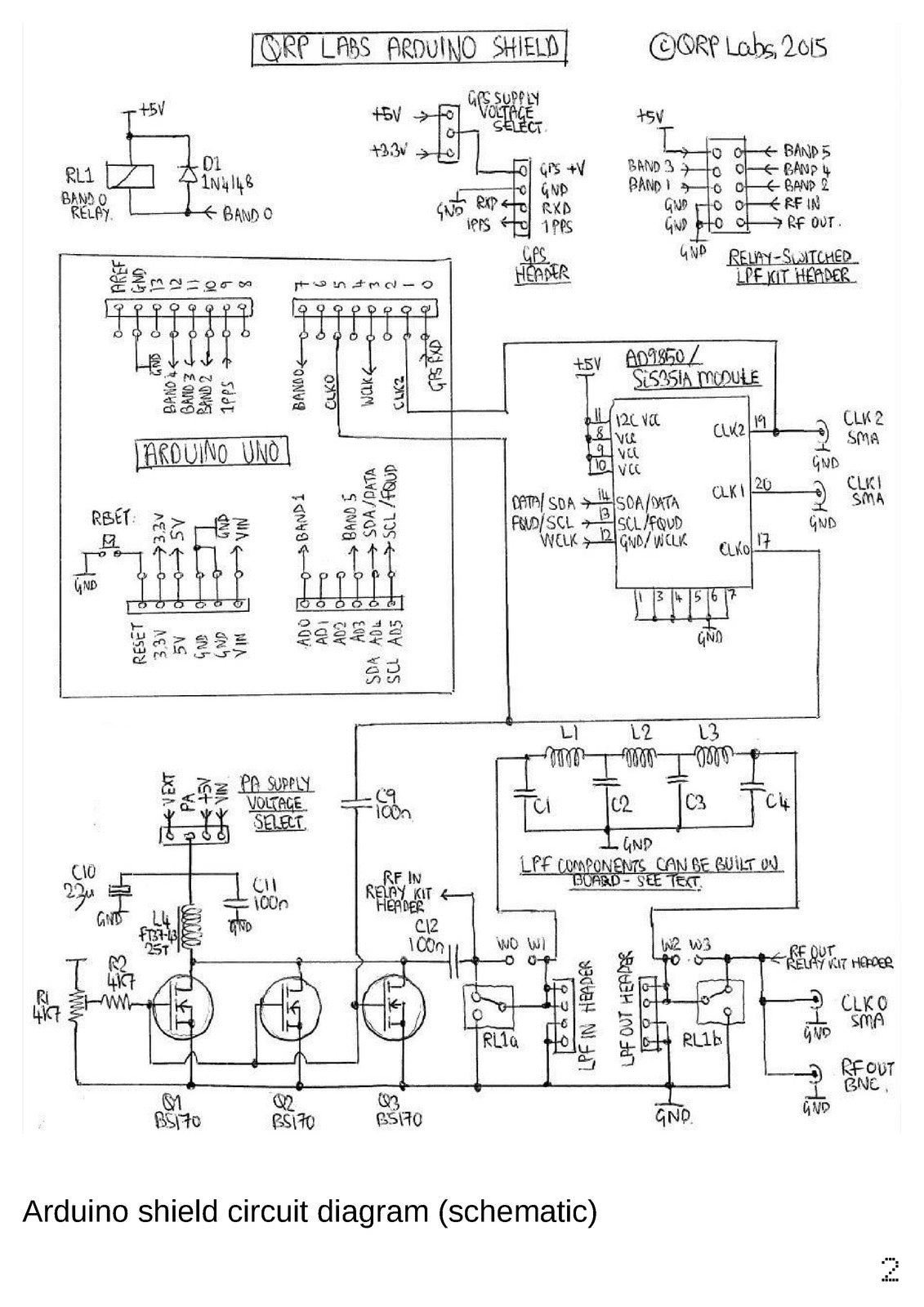 QRP LABS Arduino Shield Kit Assembly Manual 2015 - WIRE BOUND - TOUGH COVERS