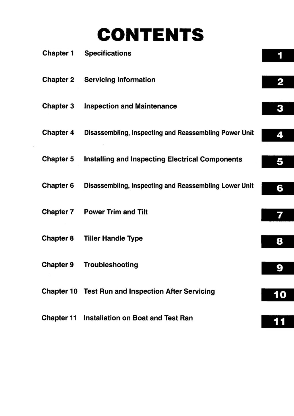 TOHATSU OUTBOARD TLDI 40B 50B SERVICE MANUAL - BOUND - COVERS - XL FOLDOUT PAGES