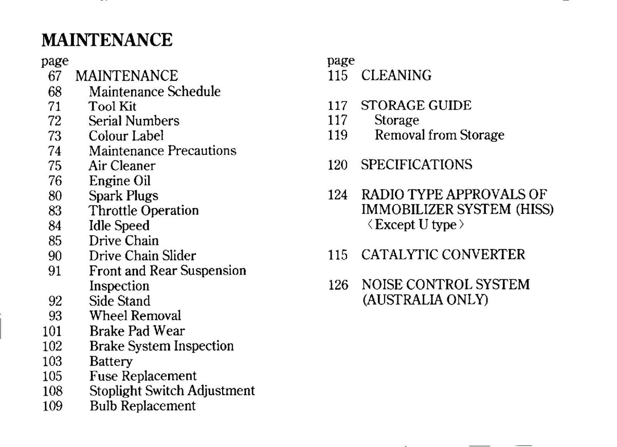 HONDA VFR800FI Owners Manual 1999 - BOUND - COVERS - XL FOLDOUT PAGES