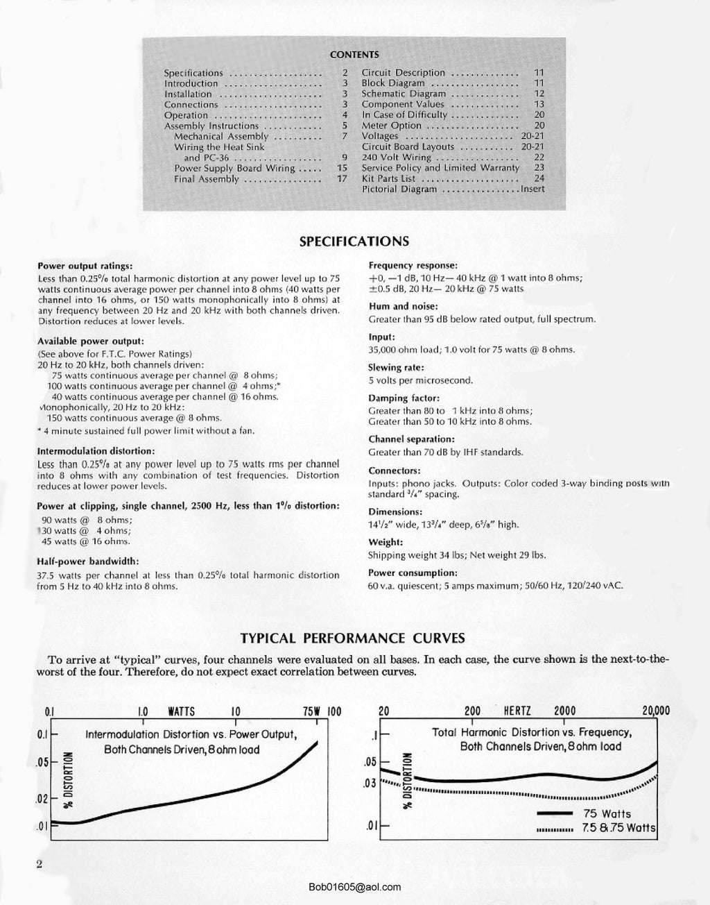 DYNACO STEREO 150 AMPLIFIER OPERATION MANUAL - STEEL WIRE BOUND - TOUGH COVERS