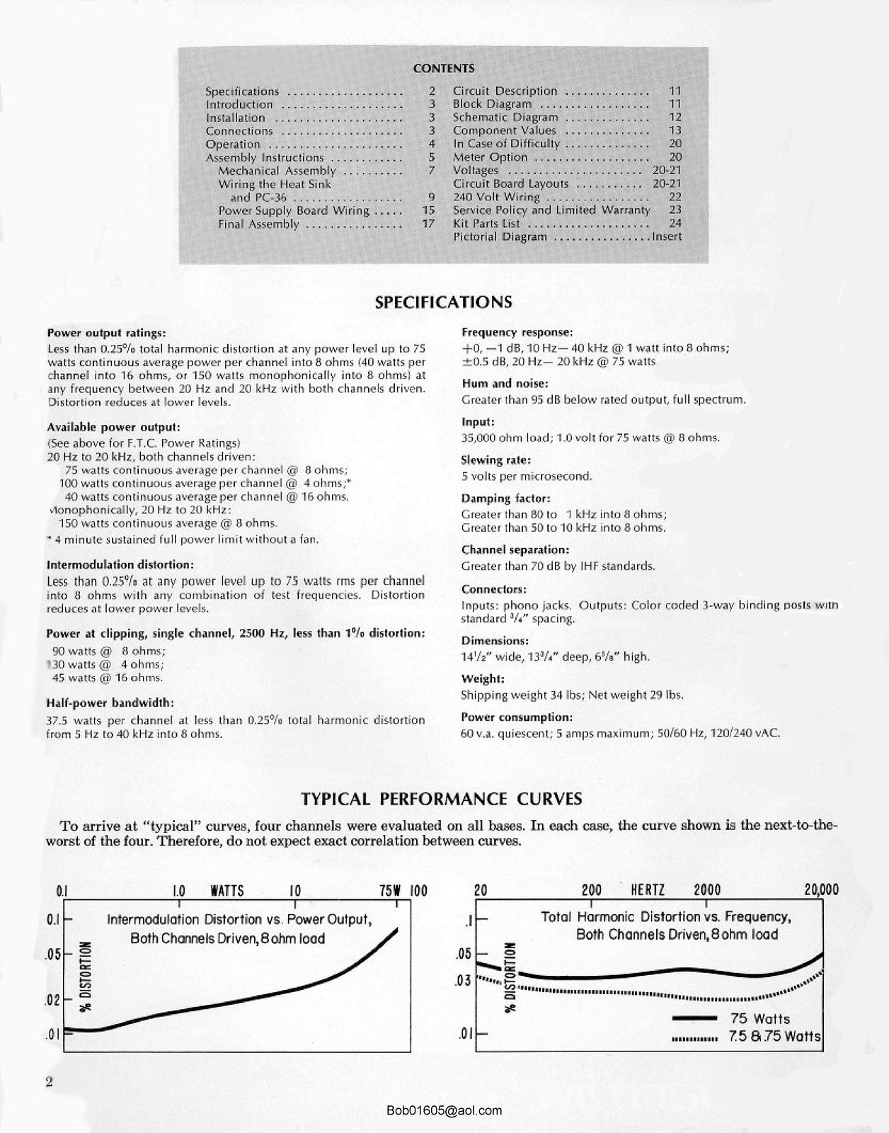 DYNACO STEREO 150 AMPLIFIER OPERATION MANUAL - STEEL WIRE BOUND - TOUGH COVERS