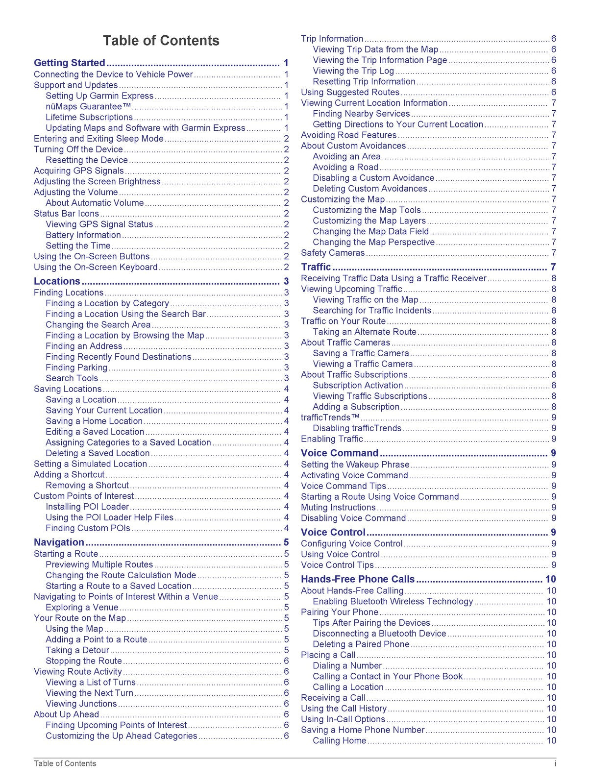 GARMIN Nuvi 2509 2609 Series Owners Manual 2014 - WIRE BOUND - TOUGH COVERS
