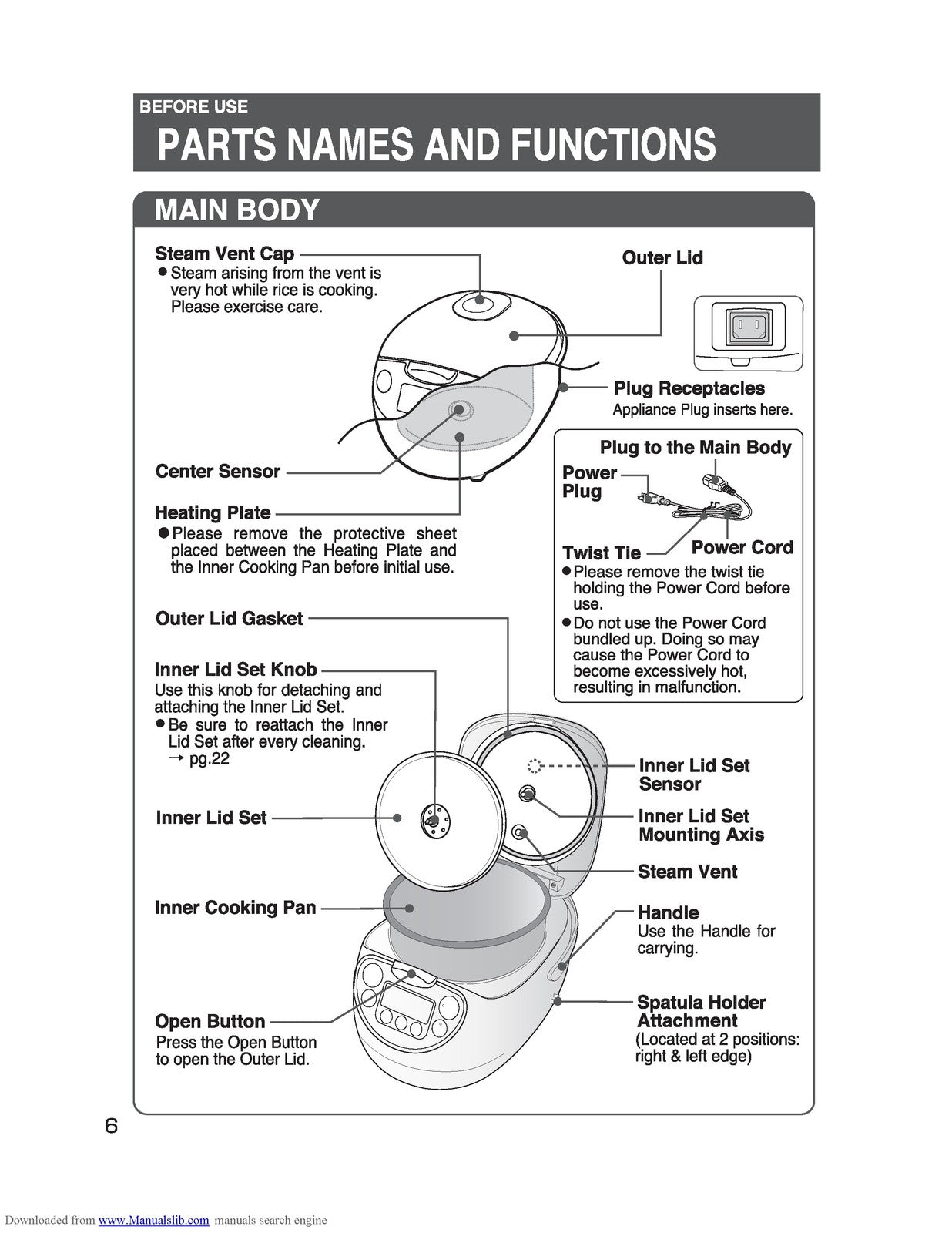 ZOJIRUSHI NS-WPC10 Micom Rice Cooker And Operating Instructions Manual - BOUND