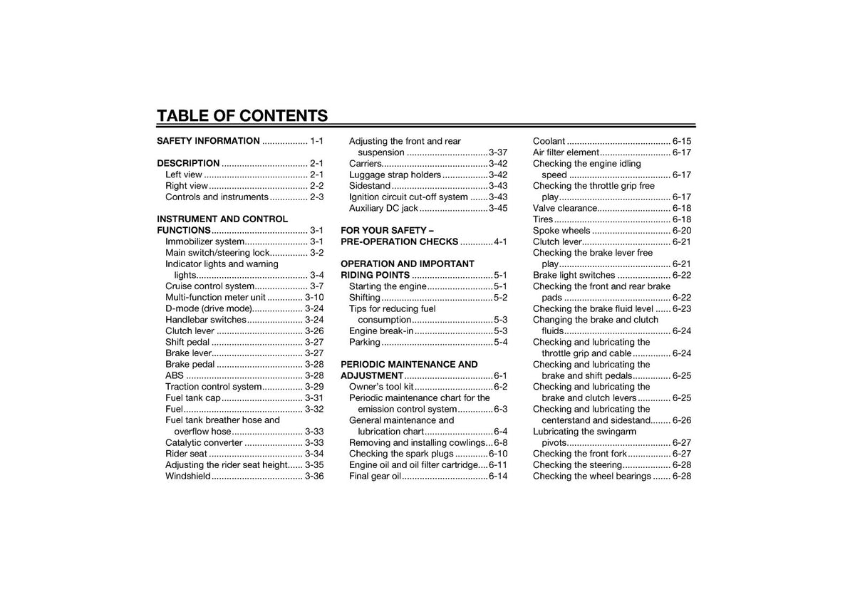YAMAHA XT1200ZE Owners Manual 2015 - STEEL WIRE BOUND - PROTECTIVE COVERS