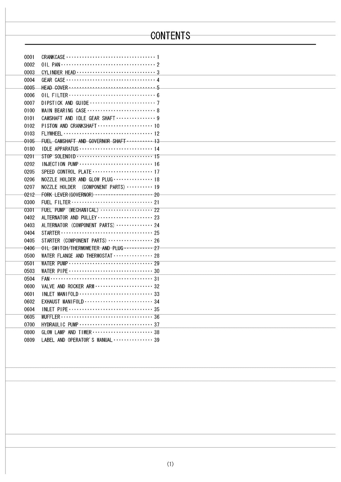 KUBOTA V1505-EB-HAYTER-1 Engine Illustrated Parts List Manual 2004 - WIRE BOUND