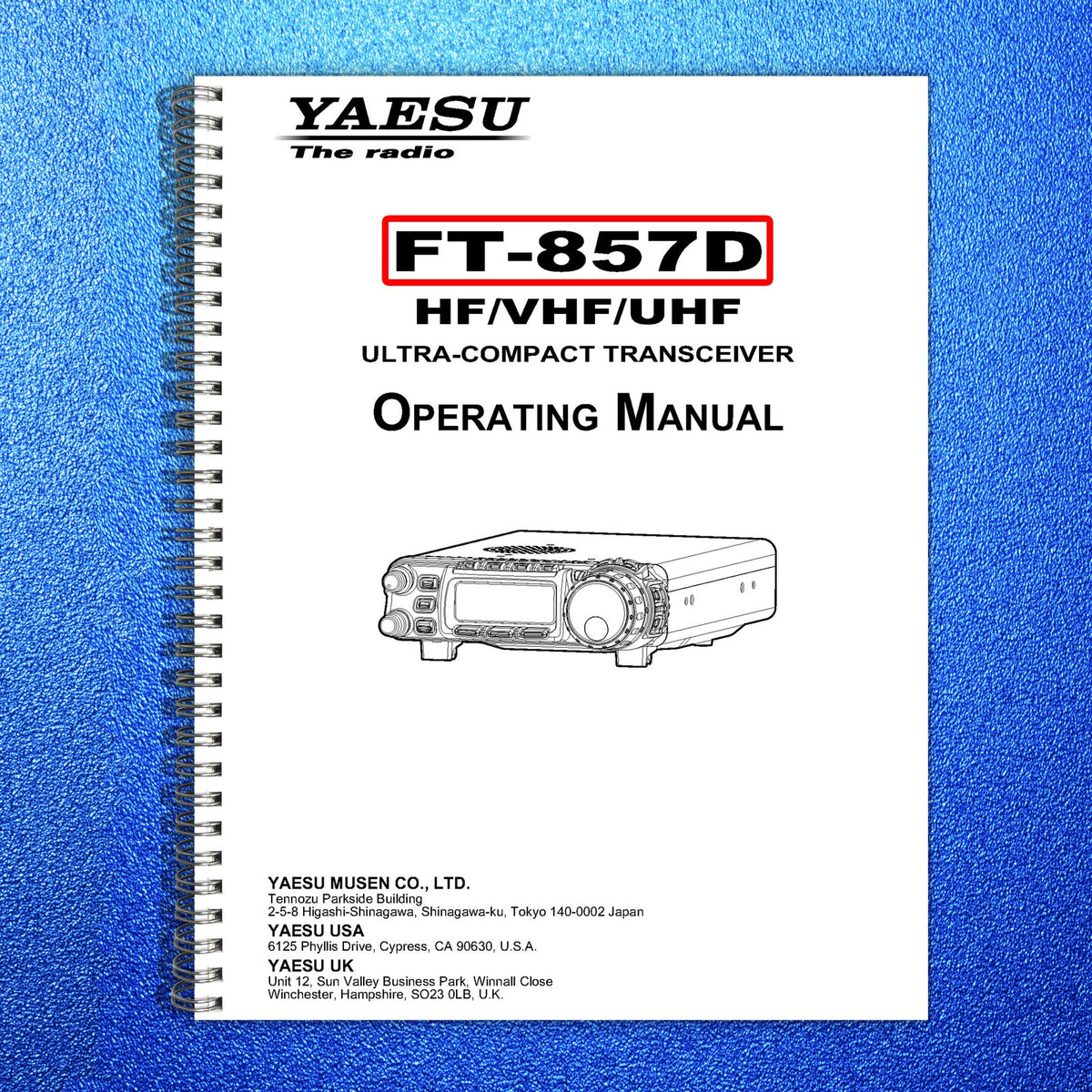 YAESU FT-857D FT-60R/E Transceiver Operators Manual BUNDLE - WIRE BOUND - COVERS