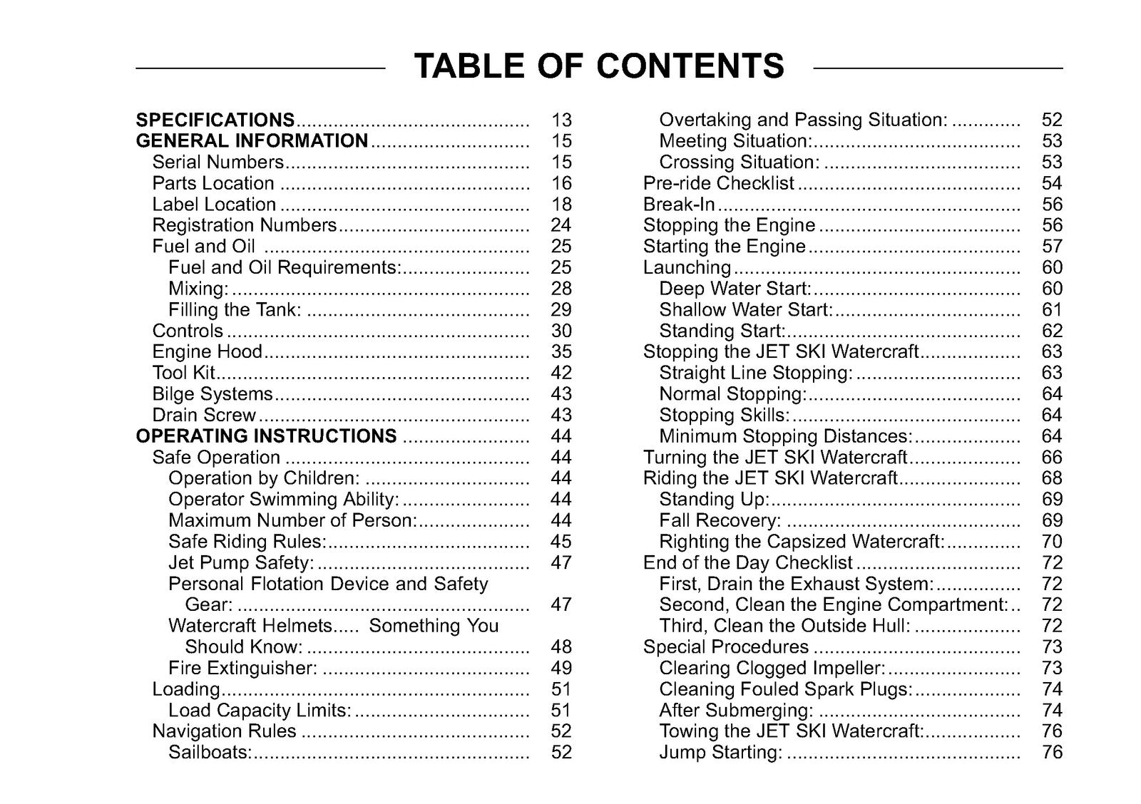KAWASAKI 800 SX-R Jet Ski Watercraft Owners Manual 2011 - WIRE BOUND - COVERS