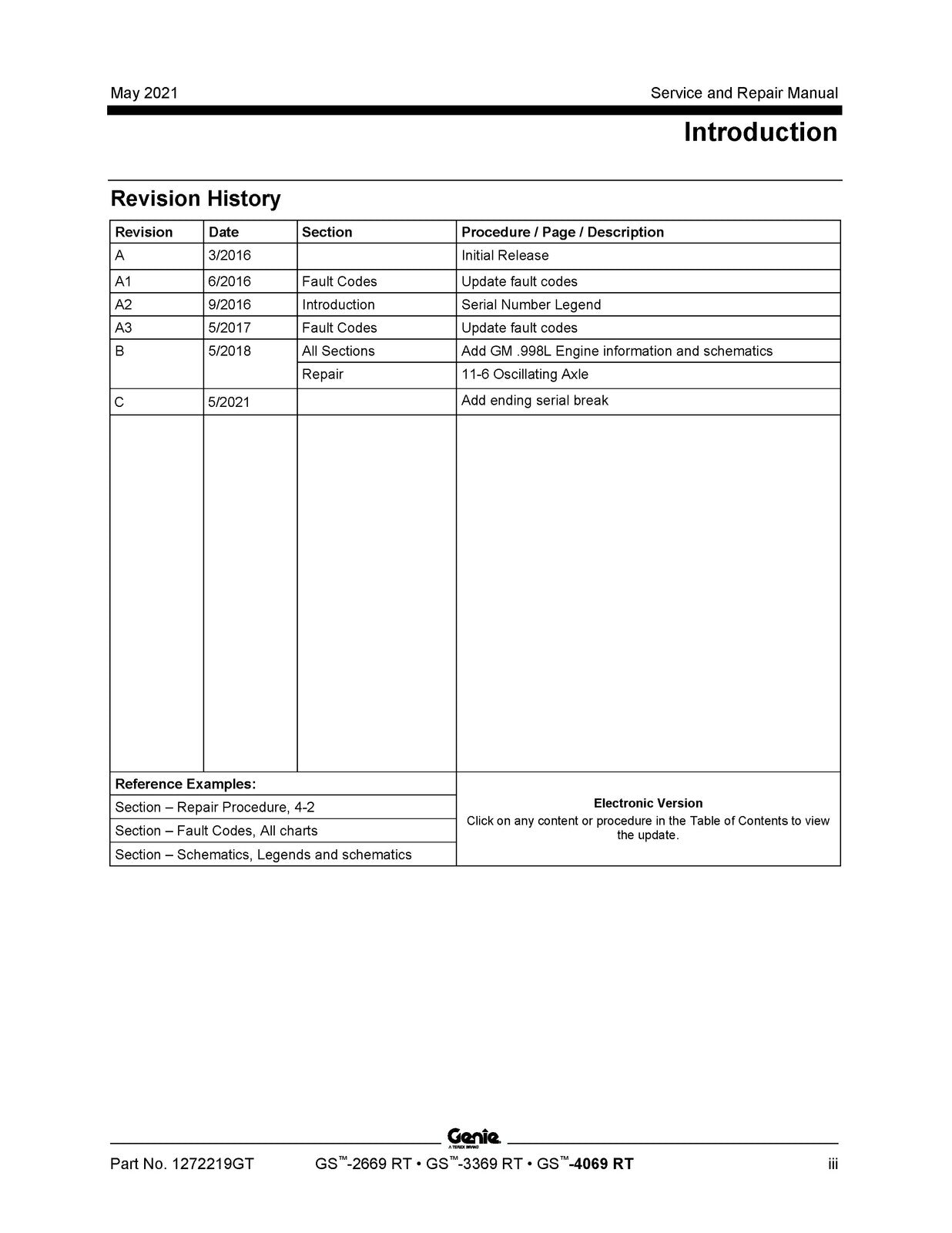 GENIE GS-2669 RT Scissor Lift Service And Repair Manual, BOUND, COVERS, FOLDOUTS