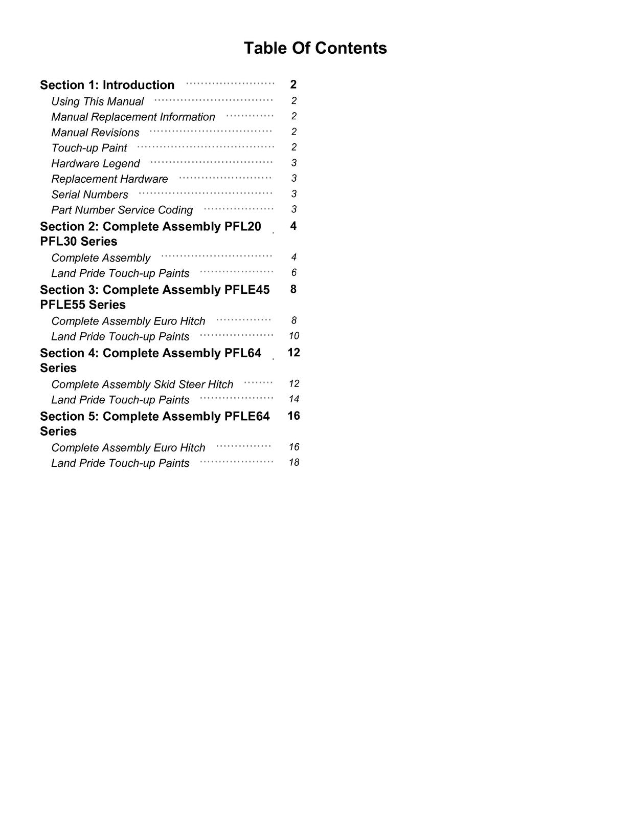 LAND PRIDE PFL20 PFL30 PFLE45 PFL64 Pallet Forks Parts Manual 2024 - WIRE BOUND