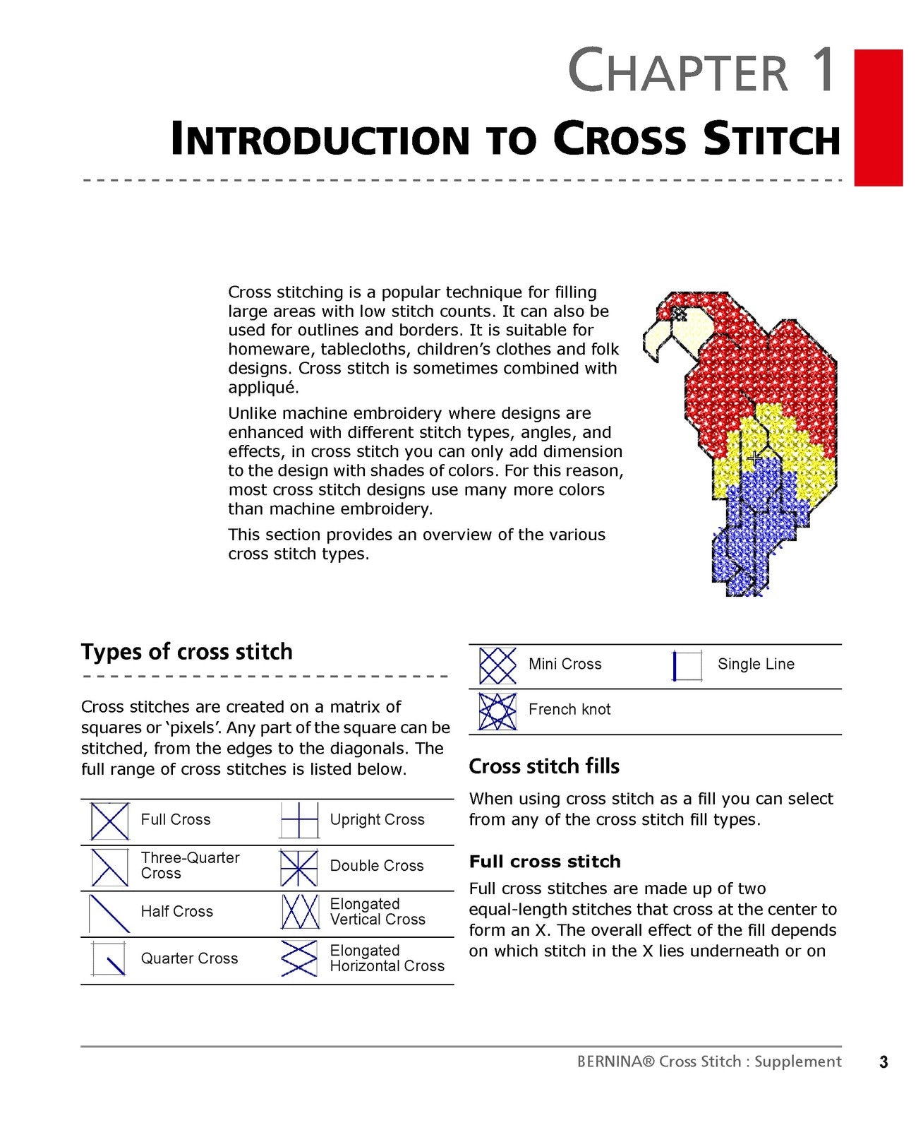 BERNINA Embroidery Software 6 CrossStitch Manual - WIRE BOUND - TOUGH COVERS