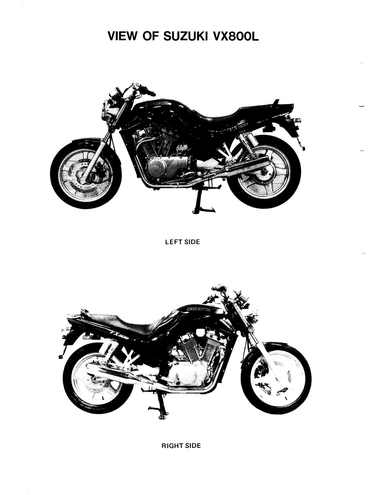 SUZUKI VX800 VX800L VX800M VX800N VX800P Service Manual 1990 - WIRE BOUND