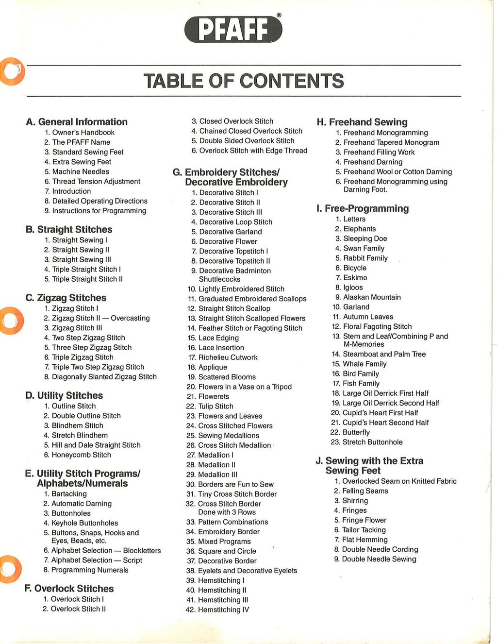 PFAFF Creative 1471 Owners Handbook Manual - yr 1985 - BOUND - COVERS - FOLDOUTS