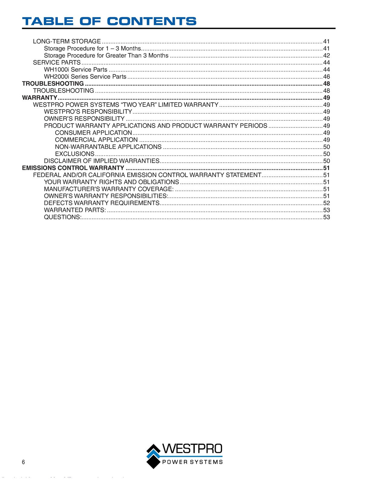 WESTINGHOUSE Digital Inverter Generator Owners Manual - WIRE BOUND - COVERS