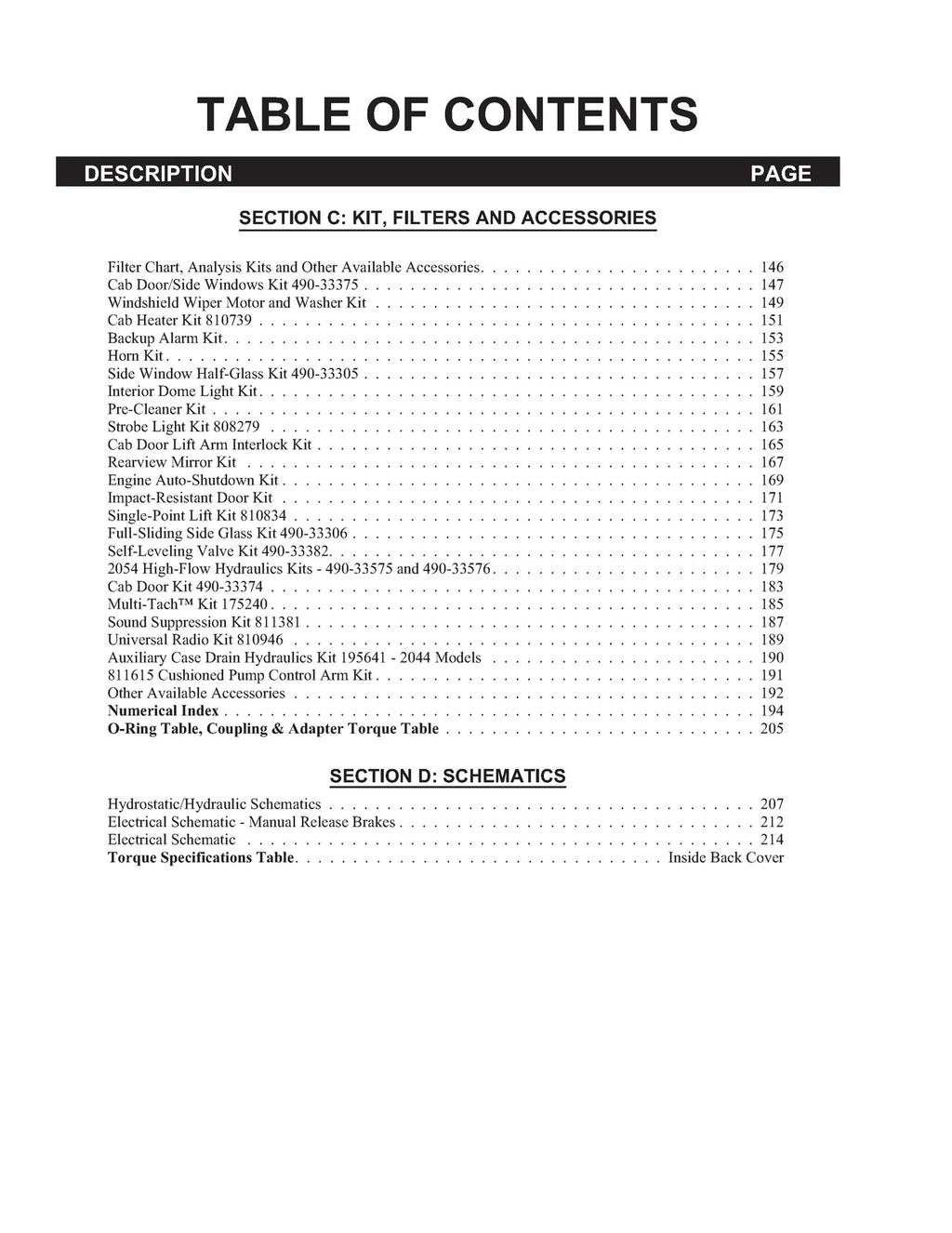 MUSTANG 2044 2054 SKID STEER PARTS MANUAL - WIRE BOUND - TOUGH COVERS