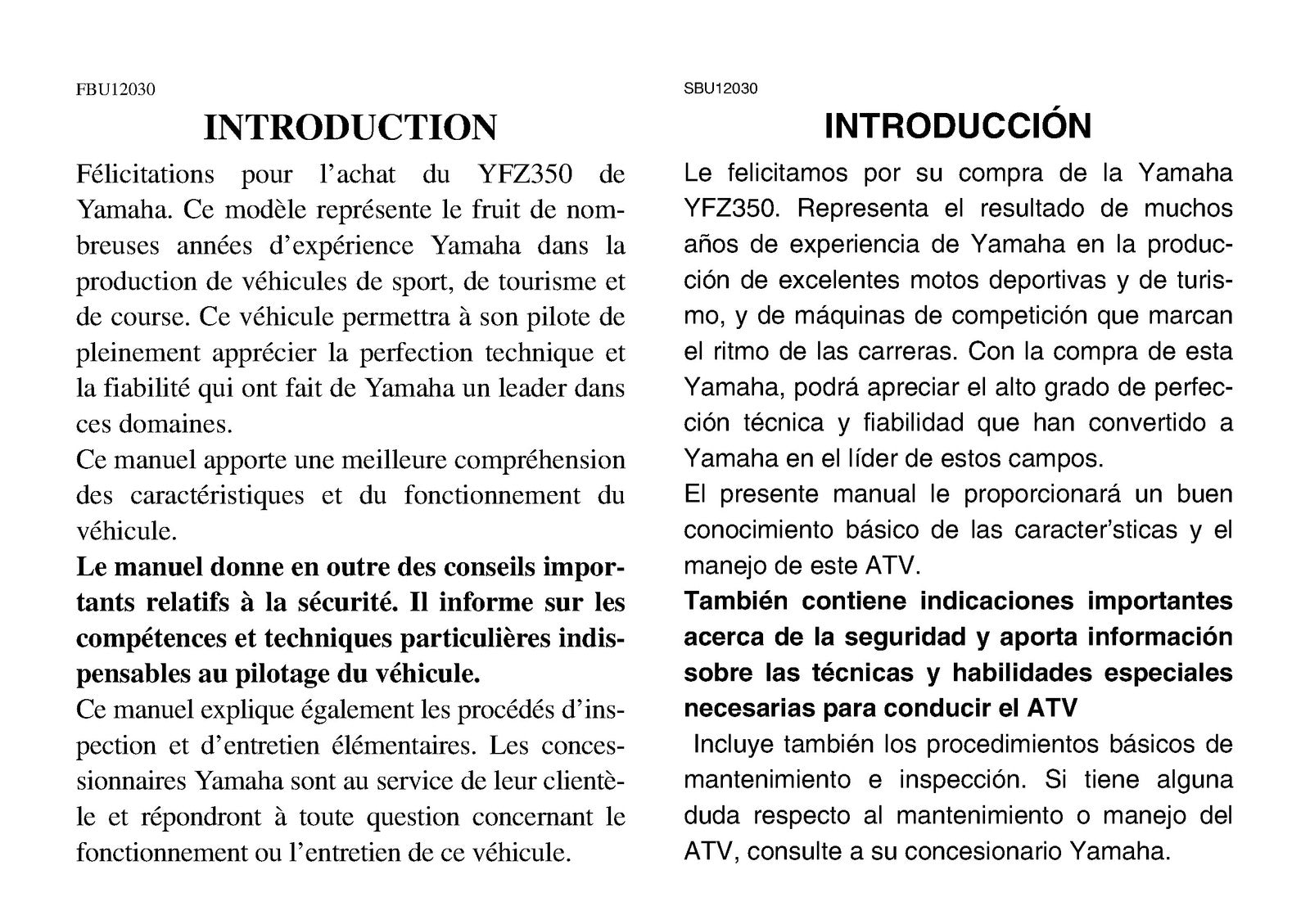 YAMAHA YFZ350 Banshee ATV Owners Manual 2004 - STEEL WIRE BOUND - TOUGH COVERS