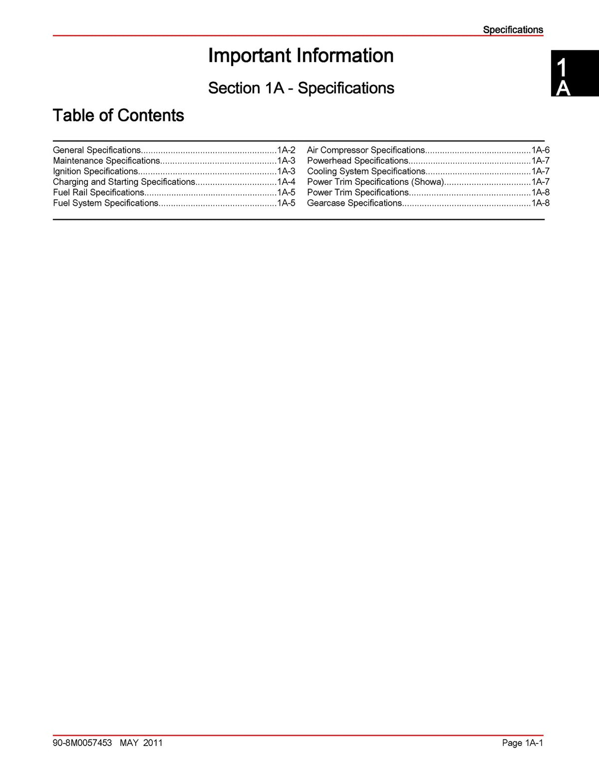 MERCURY 115 135 150 150 Pro XS 175 175 Pro XS 25L Service Manual 2011 - BOUND