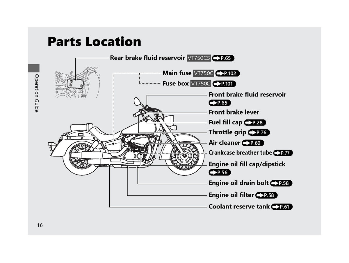 HONDA VT750C VT750CS Motorcycle Owners Manual 2018 - WIRE BOUND - TOUGH COVERS