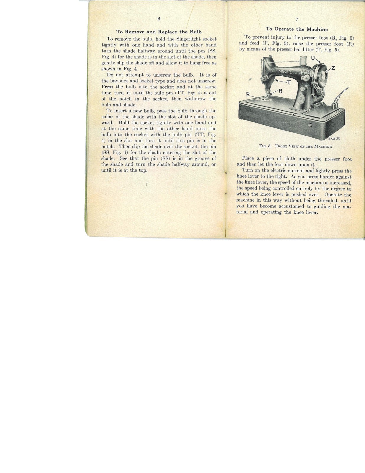 SINGER 99-13 Sewing Machine Operating Instructions Manual 1925 - WIRE BOUND