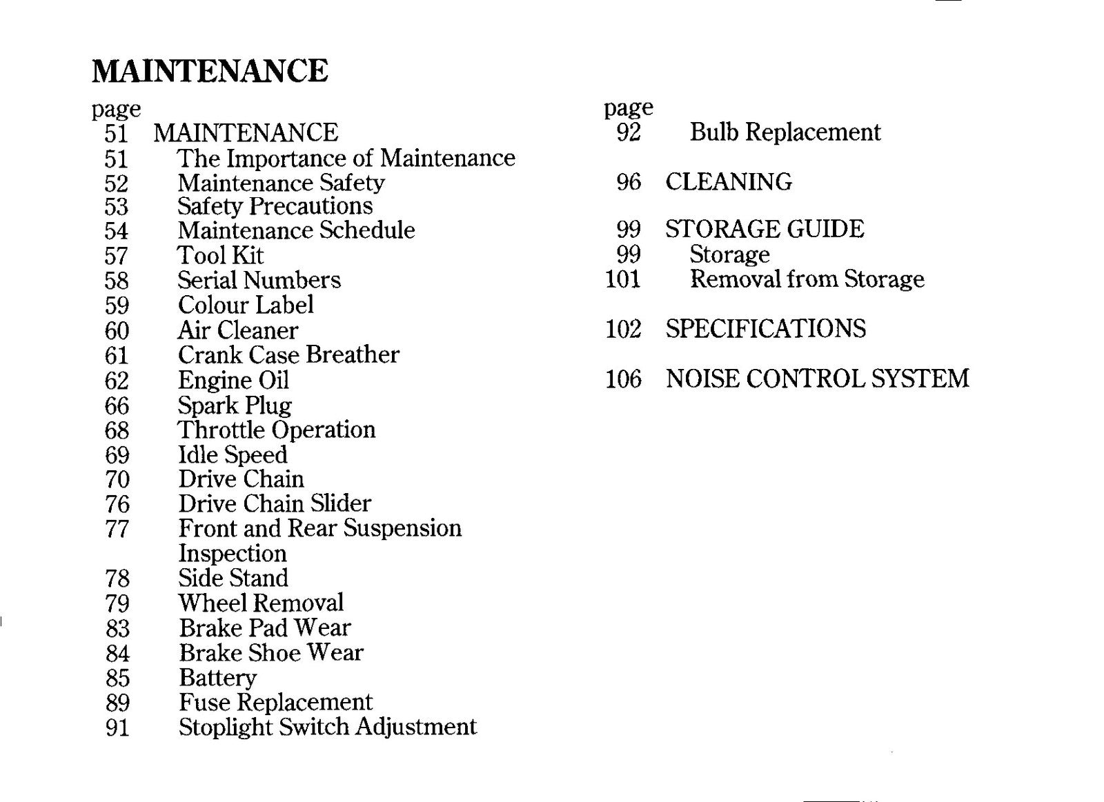 HONDA CTX200 Owners Manual 2002 - STEEL WIRE BOUND - PROTECTIVE COVERS