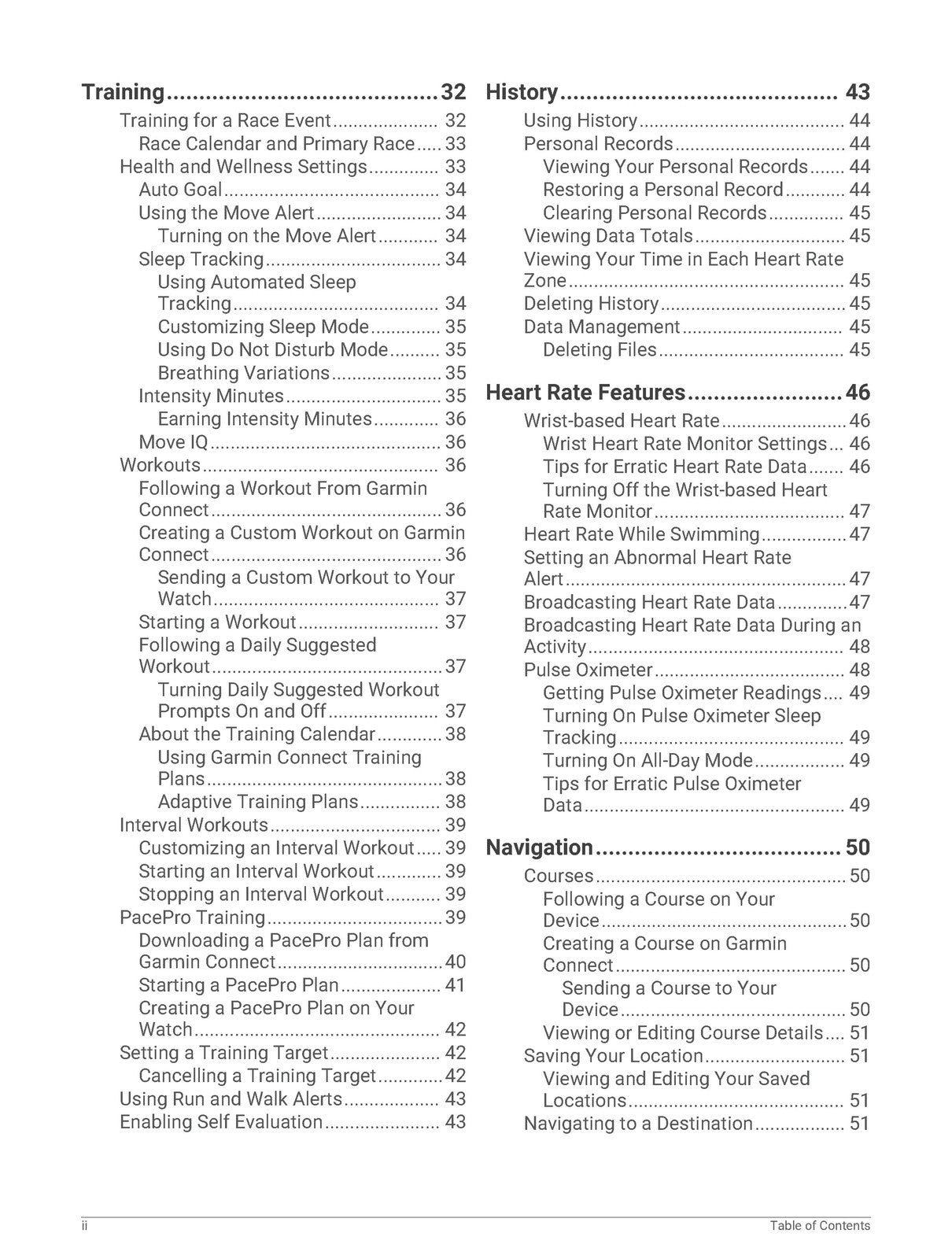 GARMIN Forerunner 165 Series Watch Owners Manual 2024 - WIRE BOUND - COVERS