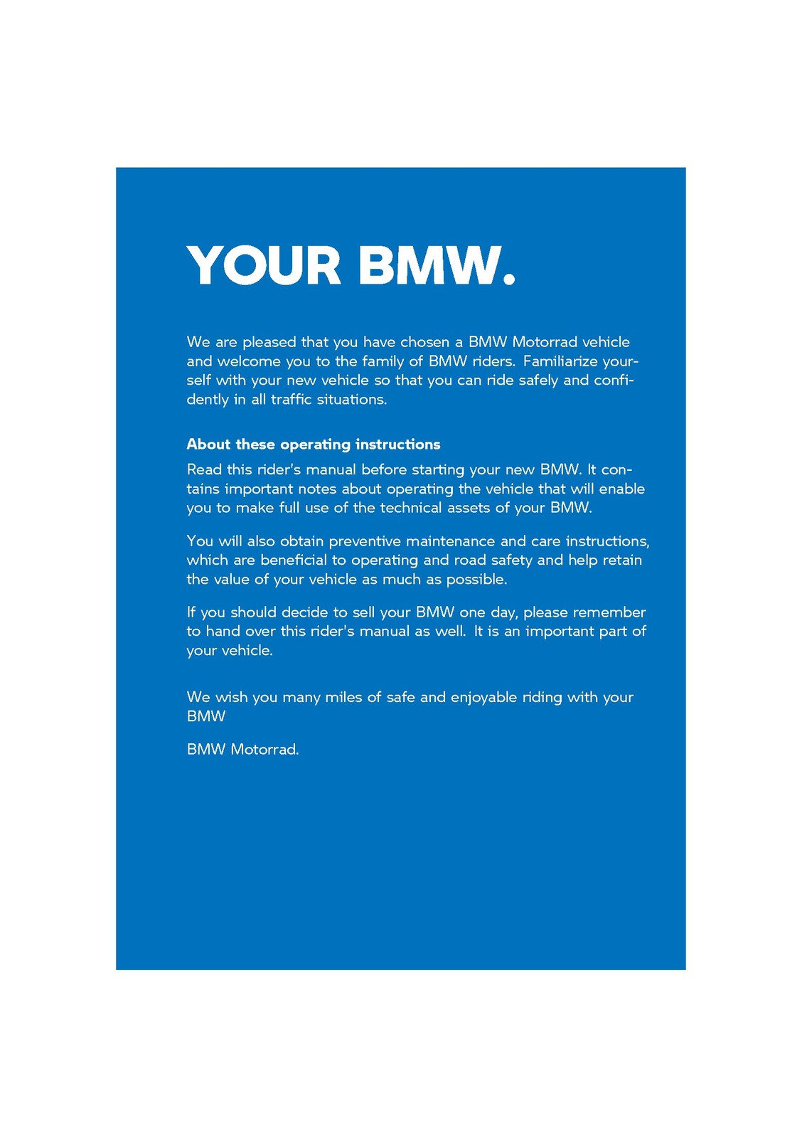 BMW F 800 GS Riders Manual US Model - STEEL WIRE BOUND - PROTECTIVE COVERS
