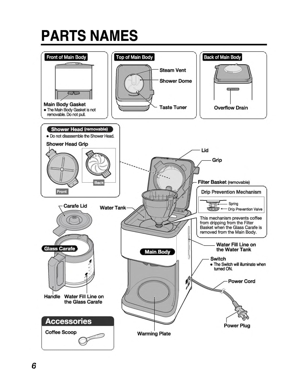 ZOJIRUSHI EC-EJC120 Coffee Maker Operating Instructions Manual - WIRE BOUND
