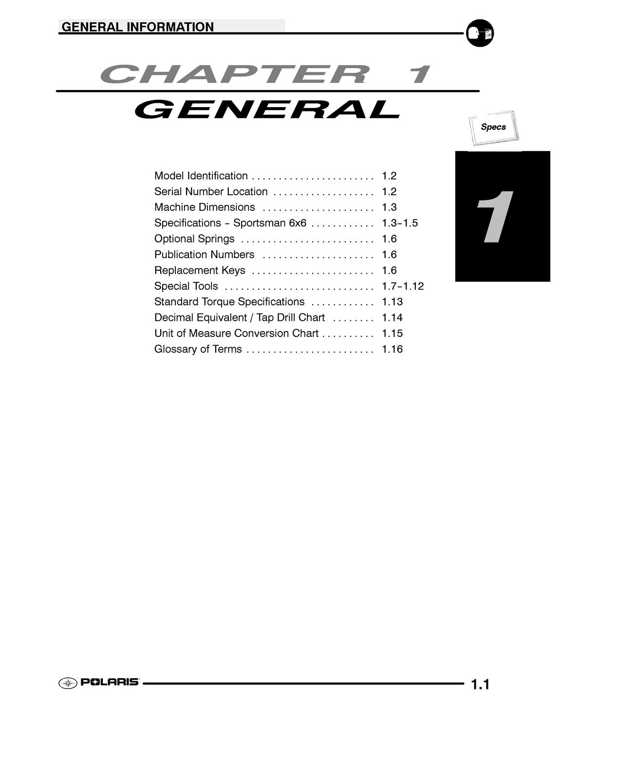 POLARIS Sportsman 6X6 Service Manual 2004-2005 - BOUND - COVERS - XL FOLDOUTS