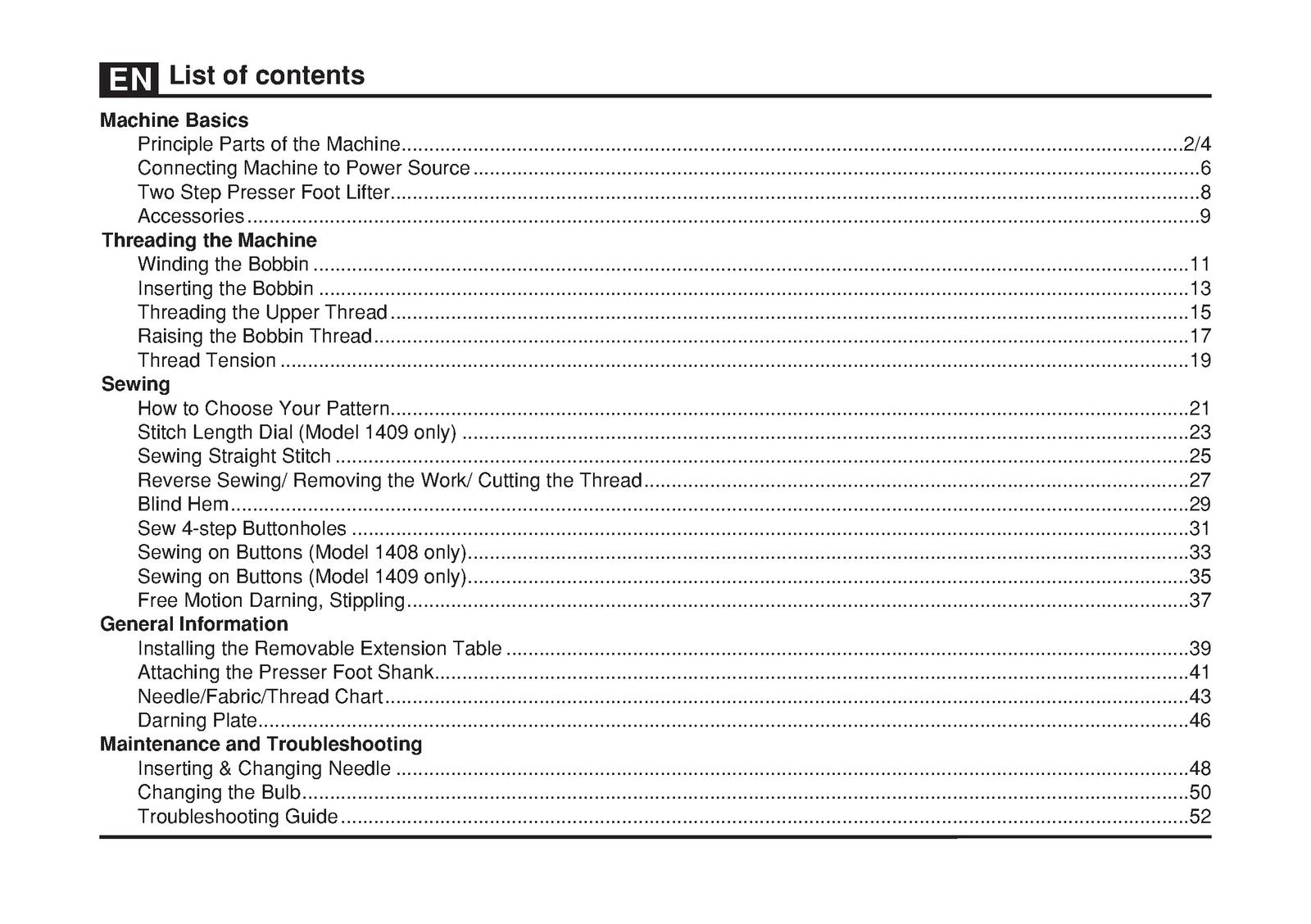 SINGER 1408 1409 Instruction Manual - STEEL WIRE BOUND - PROTECTIVE COVERS