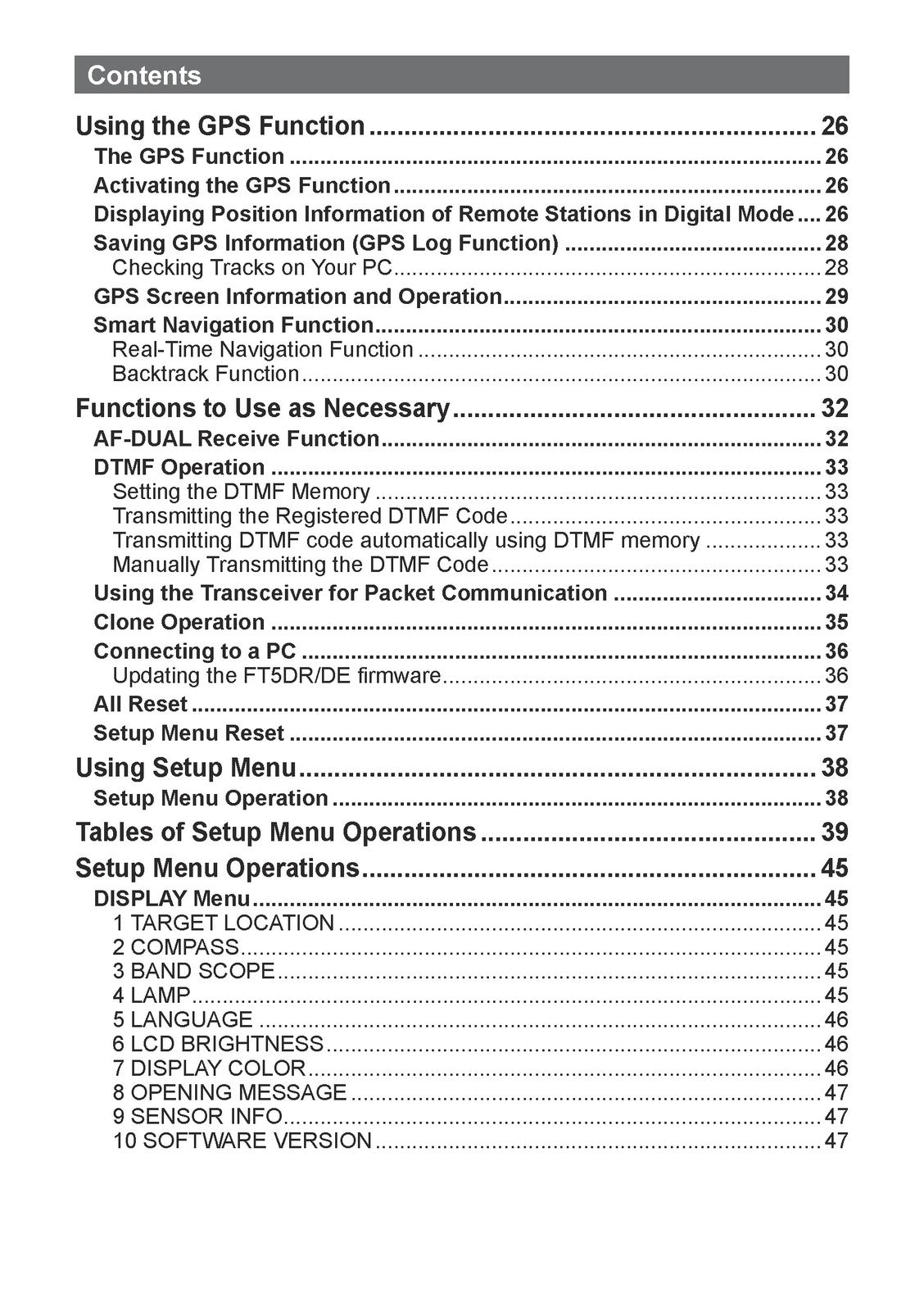 YAESU FT5DR FT5DE Dual Band Digital Transceiver Advance Manual - WIRE BOUND