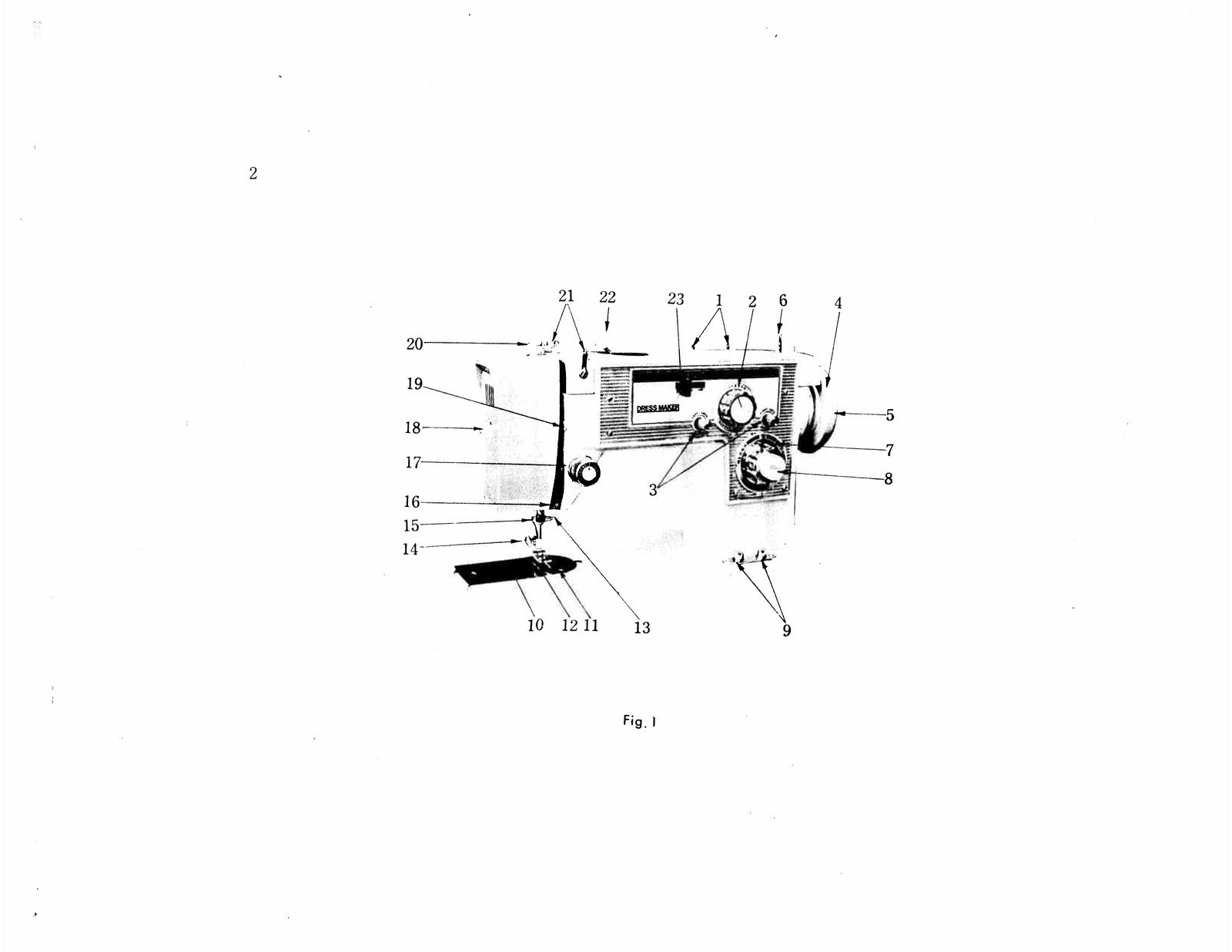 WHITE 945 Dressmaker S2400 Sewing Machine Instruction Manual - WIRE BOUND