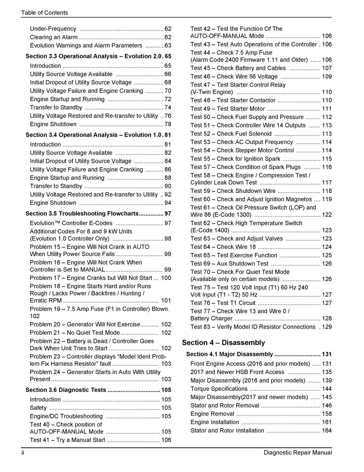 GENERAC Evolution 20 Diagnostic Repair Manual 1000041488 Rev E - WIRE BOUND
