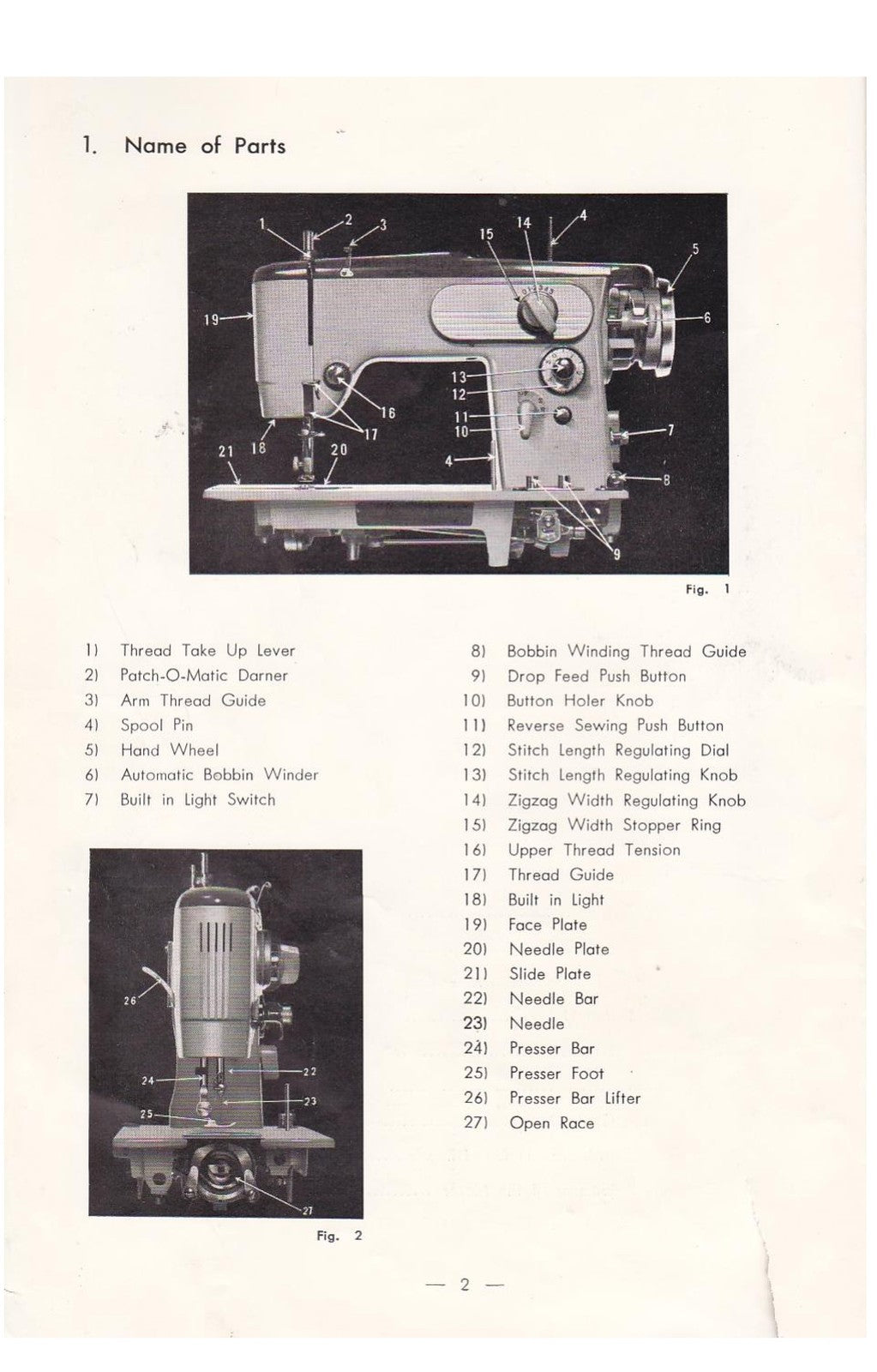 ADLER 280M Zig-Zag Sewing Machine Instruction Manual - WIRE BOUND - TOUGH COVERS
