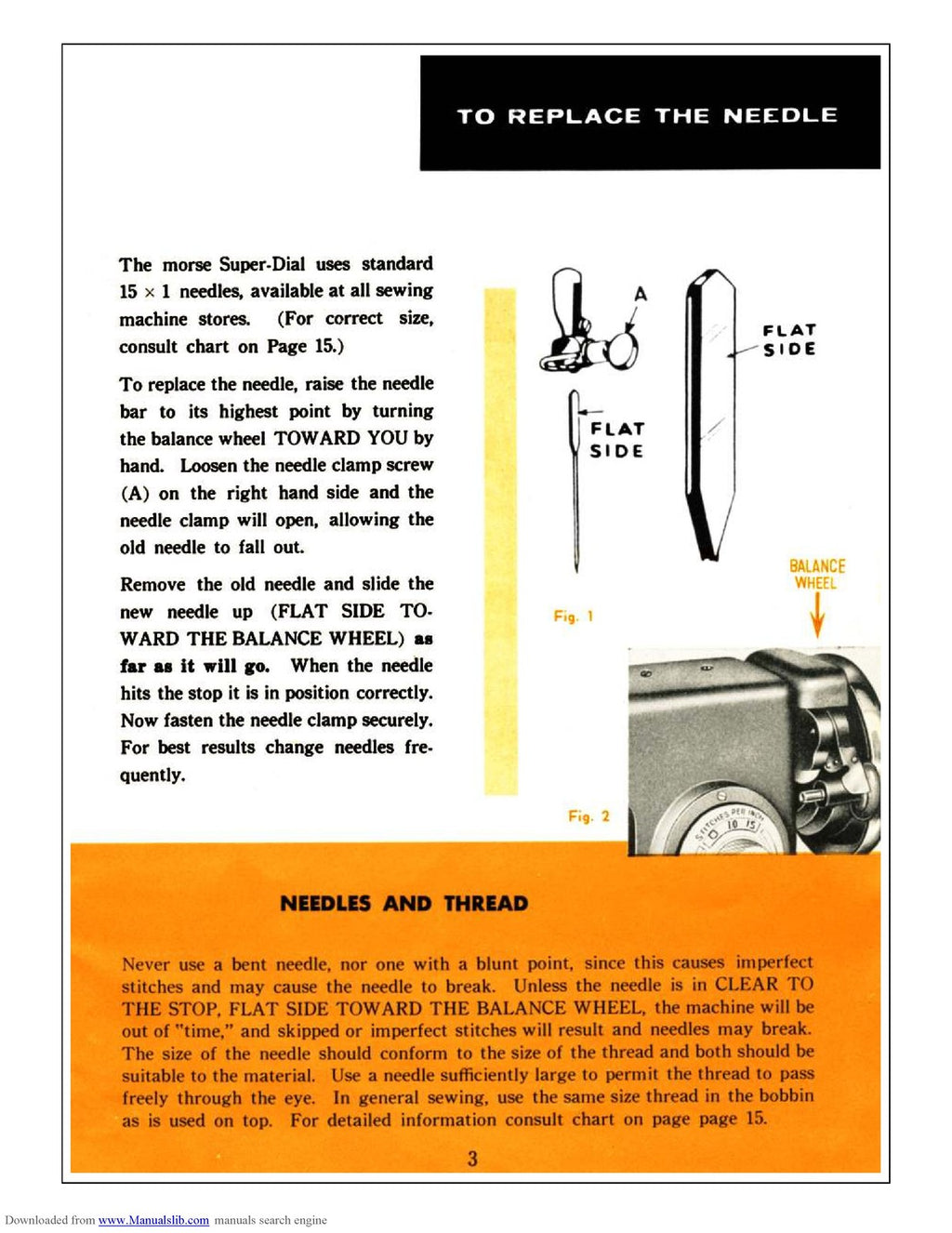 MORSE Super Dial Sewing Machine Instruction Manual - WIRE BOUND - TOUGH COVERS