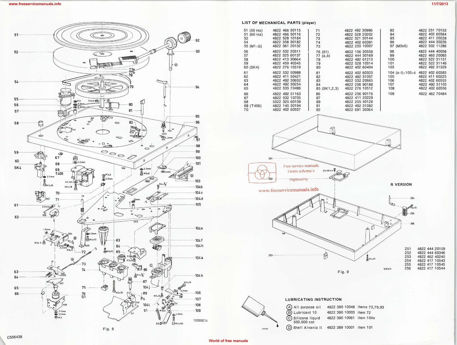 PHILIPS 22GA312 Hi-Fi Record Player Service Manual - WIRE BOUND - TOUGH COVERS