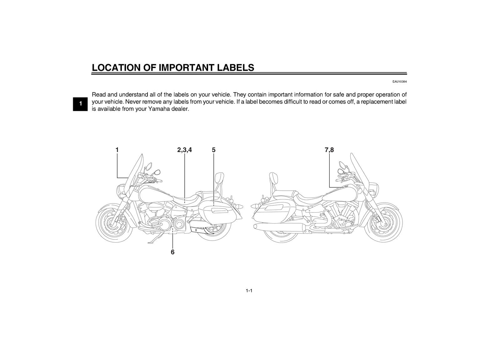 YAMAHA XV19CTSE Stratoliner Owners Manual 2013 - STEEL WIRE BOUND - TOUGH COVERS