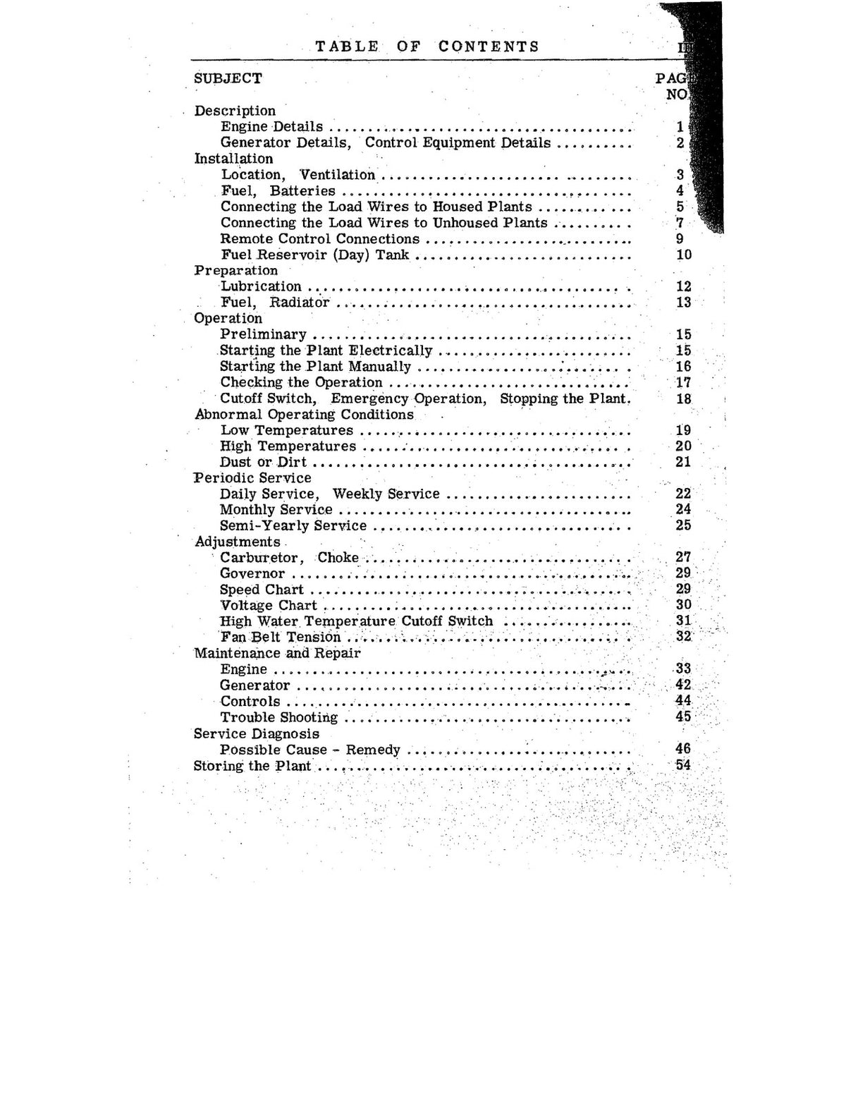 ONAN 903-0008 GO Spec A-K Genset Operators Manual - WIRE BOUND - TOUGH COVERS