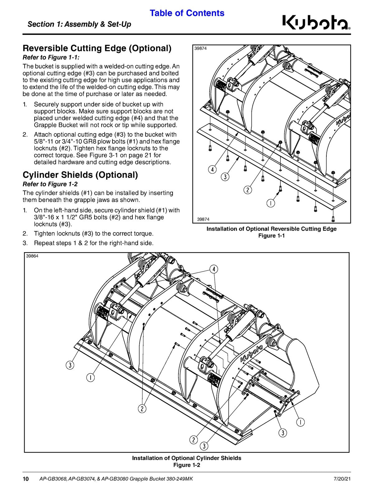 LAND PRIDE GB30 Scrap Grapple Bucket Operators Manual - WIRE BOUND - COVERS