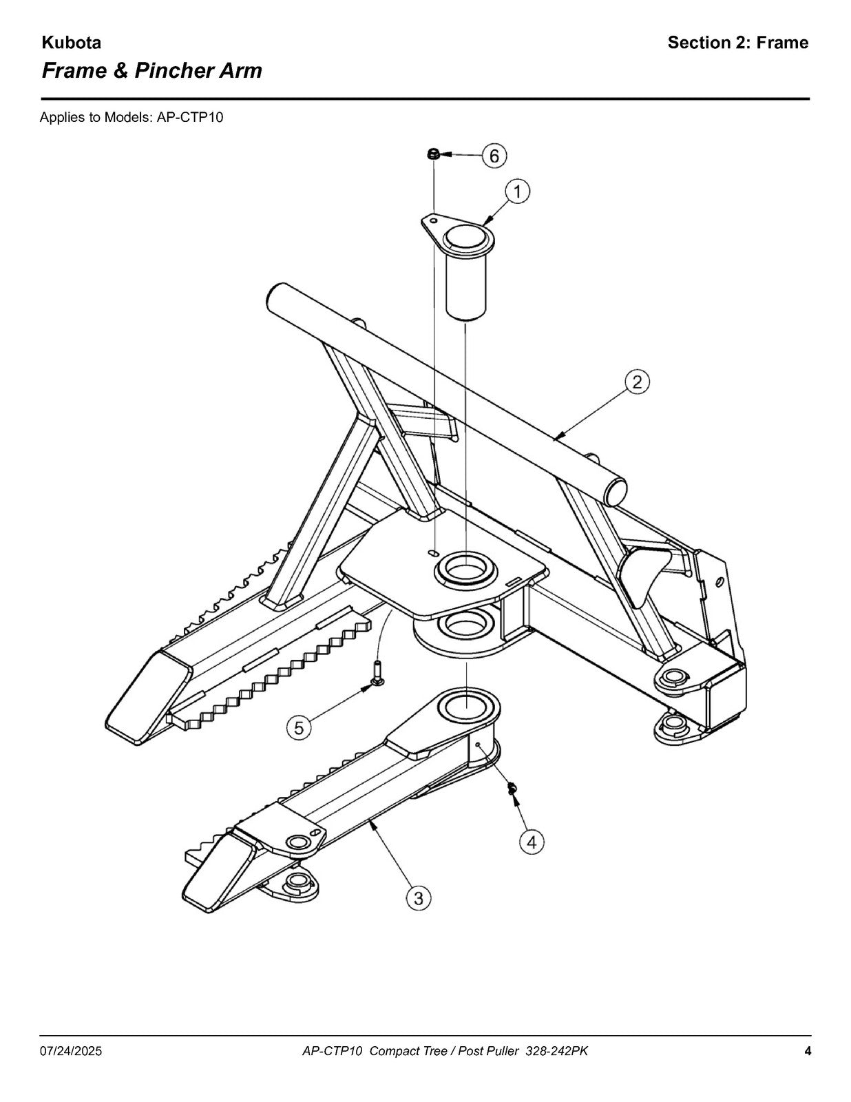 LAND PRIDE CTP10 Series Compact Tree Puller Parts Manual 2025 - WIRE BOUND