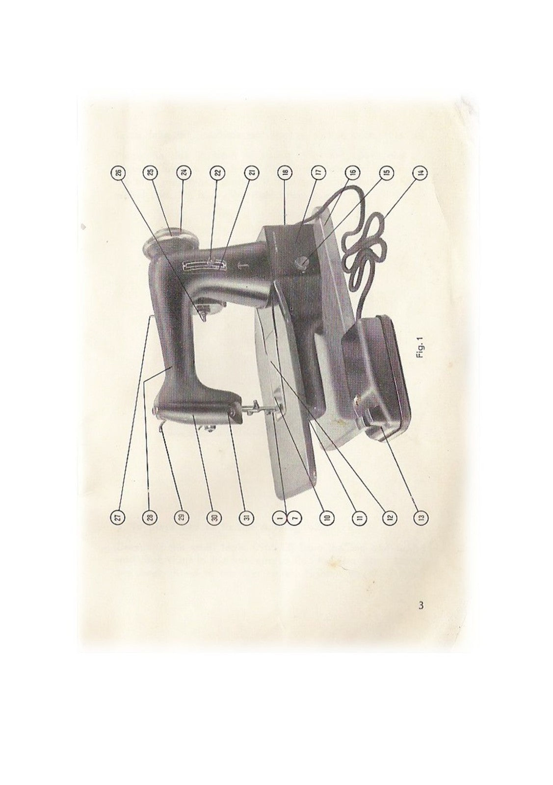 HELVETIA Portable Sewing Machine Instruction Book Manual - WIRE BOUND - COVERS
