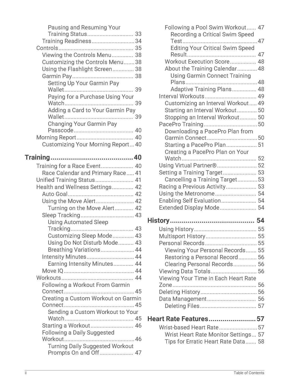 GARMIN Forerunner 265 Series Watch Owners Manual 2023 - WIRE BOUND - COVERS