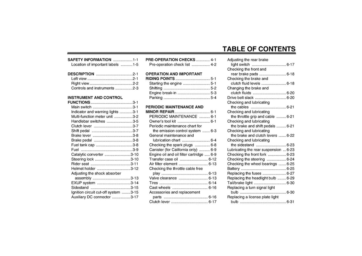 YAMAHA XV19SX/MX/CTSX/CTMX/CSX/CX Operators & Service Manual BUNDLE - WIRE BOUND