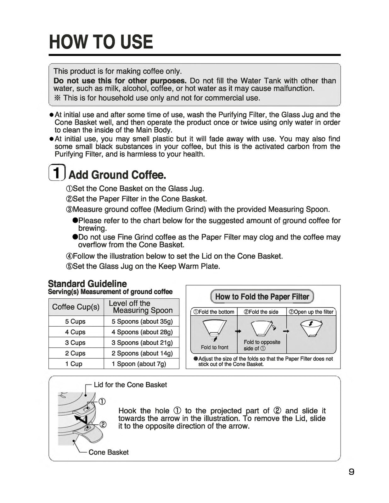 ZOJIRUSHI EC-DAC50 Zutto Coffee Maker Operating Instructions Manual - WIRE BOUND