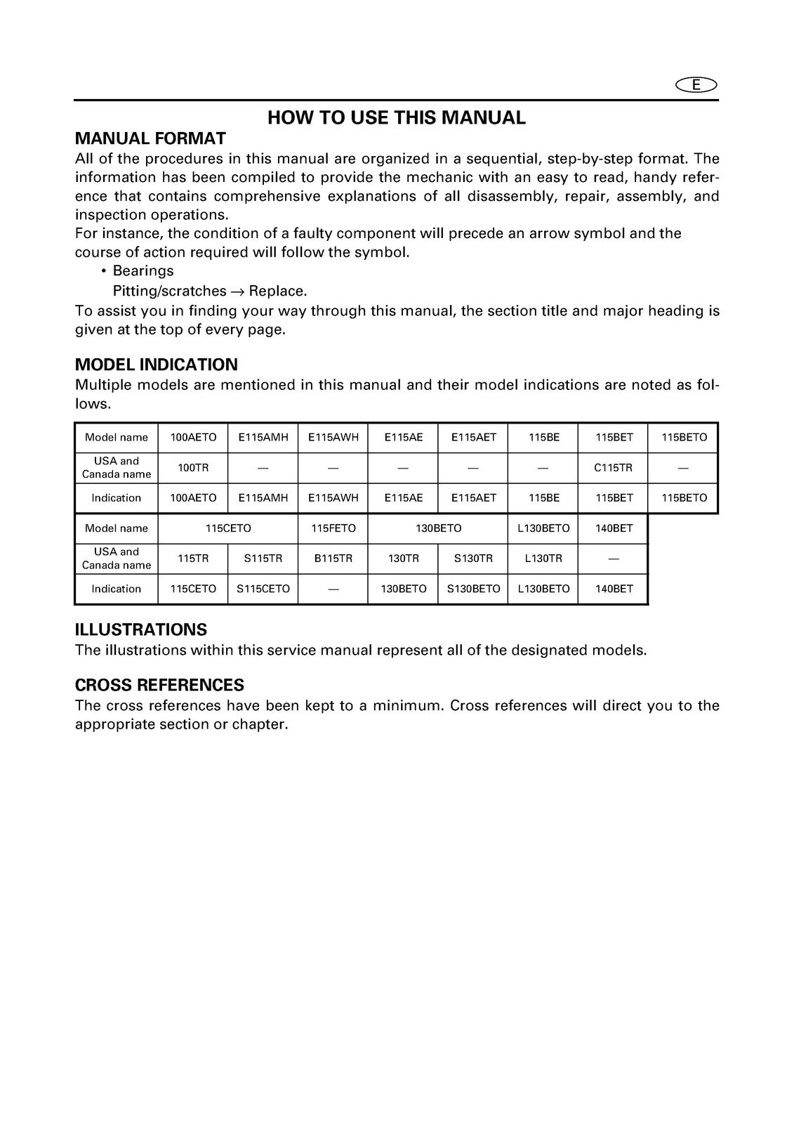 YAMAHA 100A 115B 115C 115F  More Outboard Service Manual, FOLDOUTS