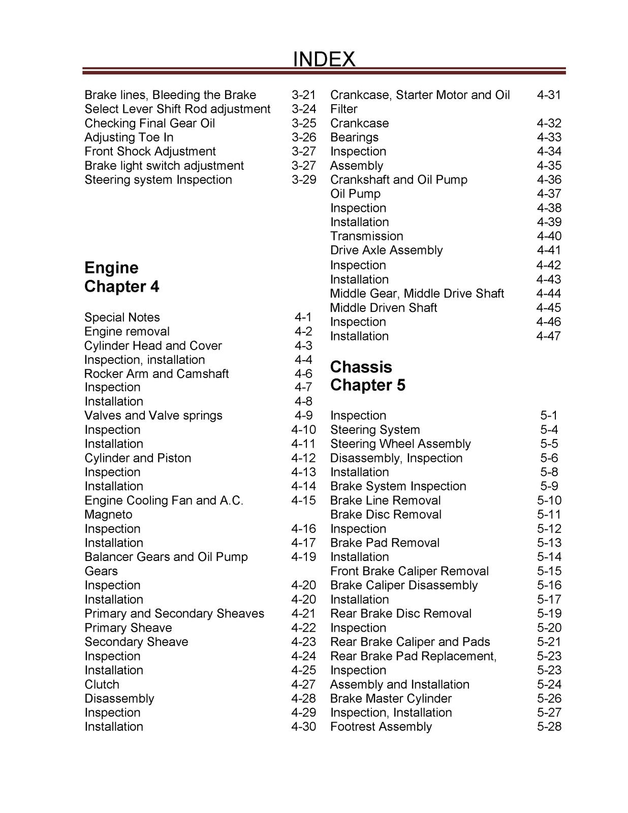 CUB CADET Challenger 550 750 Utility Vehicle Service Manual - WIRE BOUND