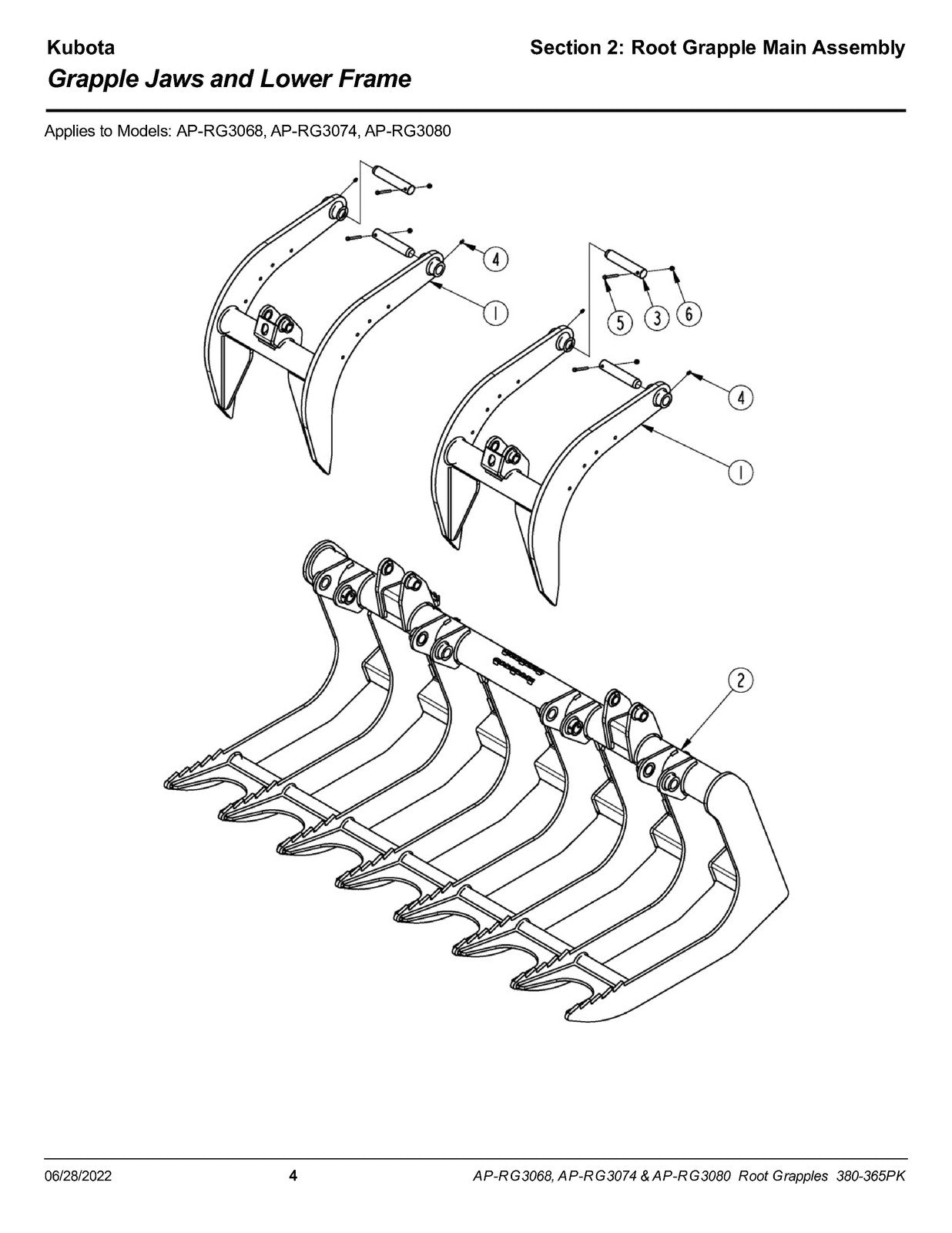 LAND PRIDE RG30 Series Root Grapples Parts Manual 2022 - WIRE BOUND - COVERS