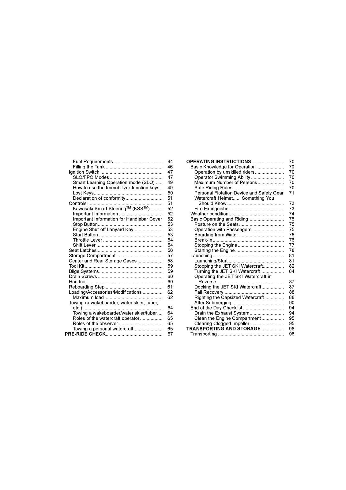 KAWASAKI JET SKI STX-15F Owners Manual 2015 - STEEL WIRE BOUND - TOUGH COVERS