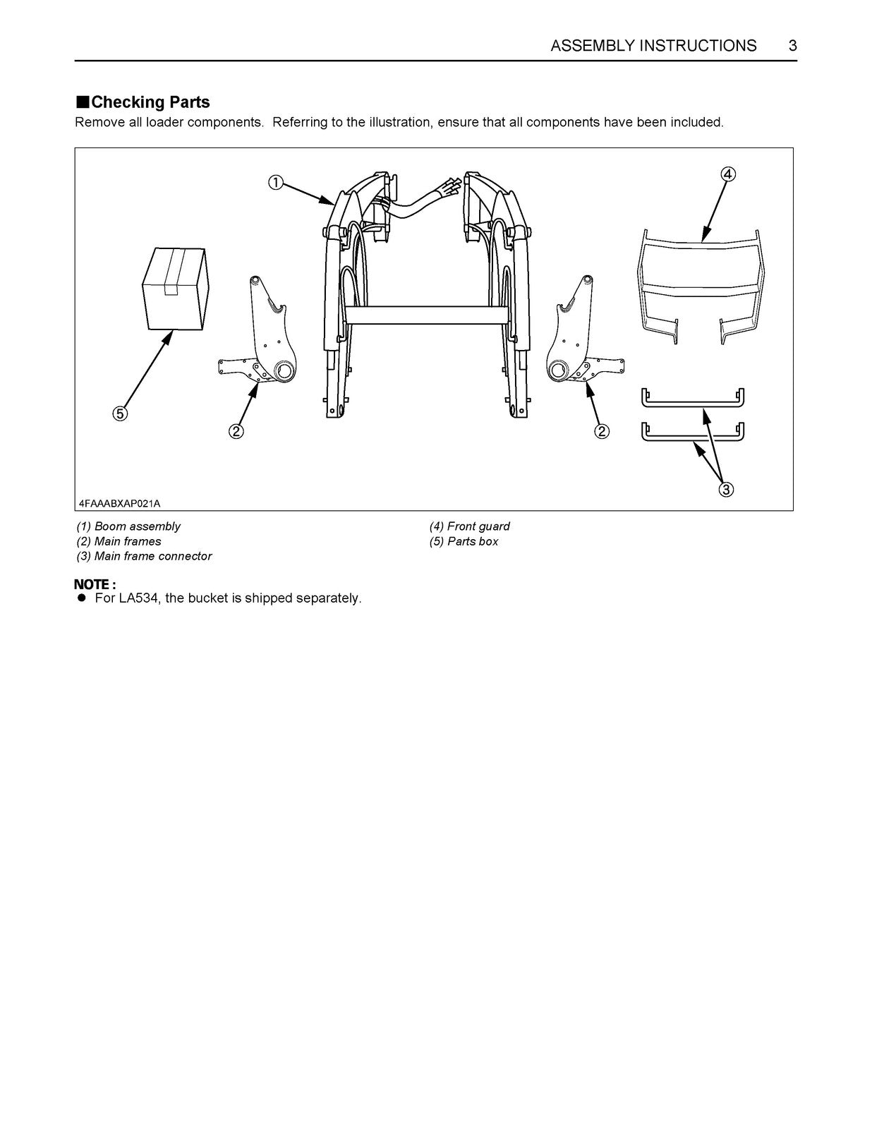 KUBOTA LA534 Loader Kit Assembly Instructions Manual 2012 - WIRE BOUND - COVERS