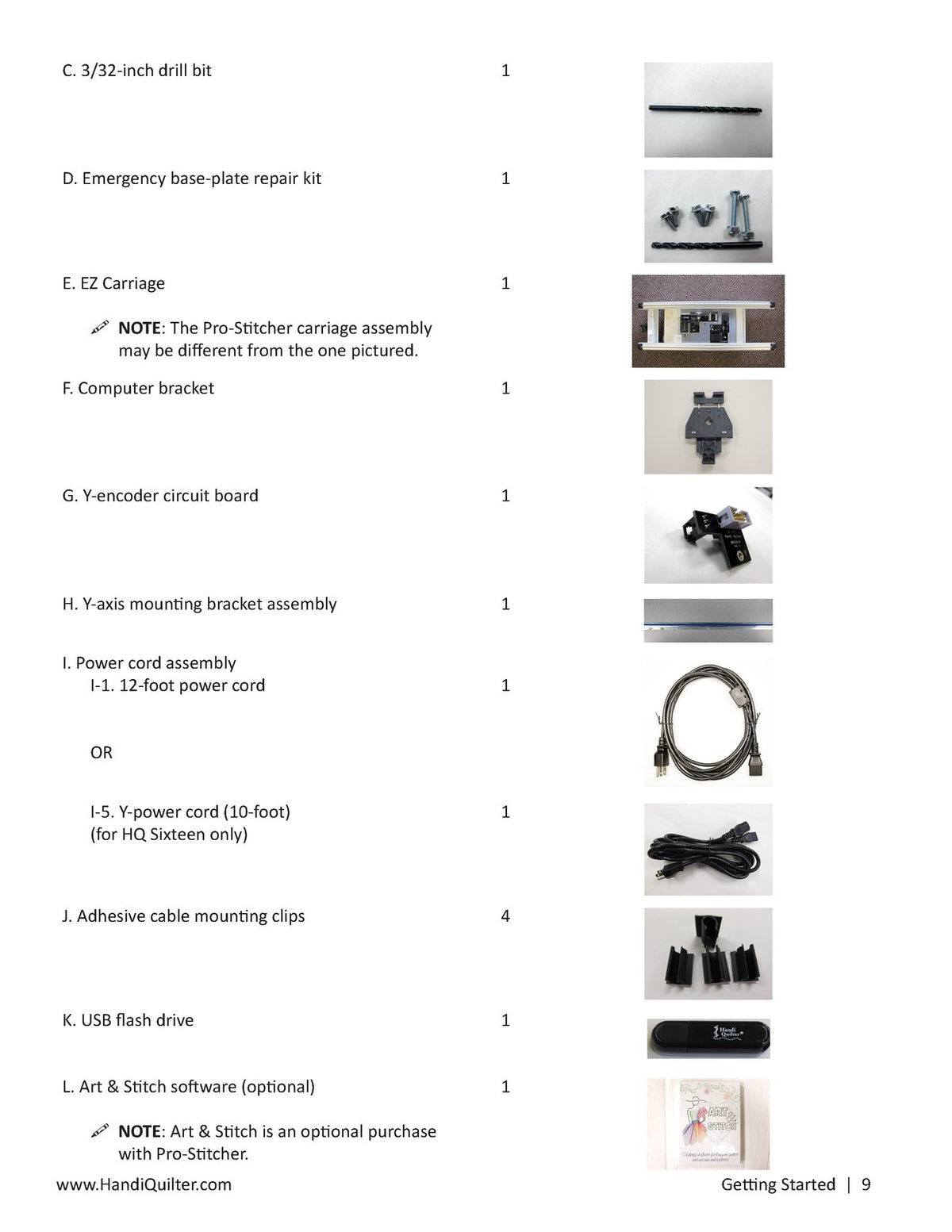 HANDI QUILTER Pro-Stitcher & HQ Amara 20 24 Operators Manual BUNDLE - WIRE BOUND