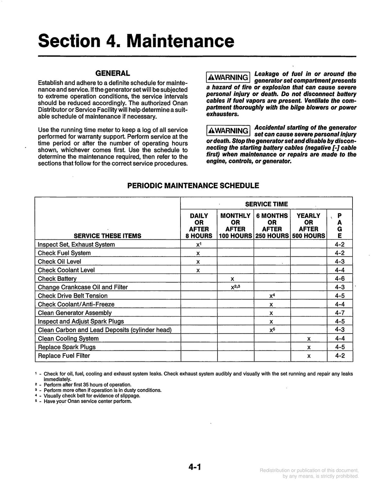 ONAN Ensign Series 4500 6500 Marine Genset Operators Manual 1996 - WIRE BOUND